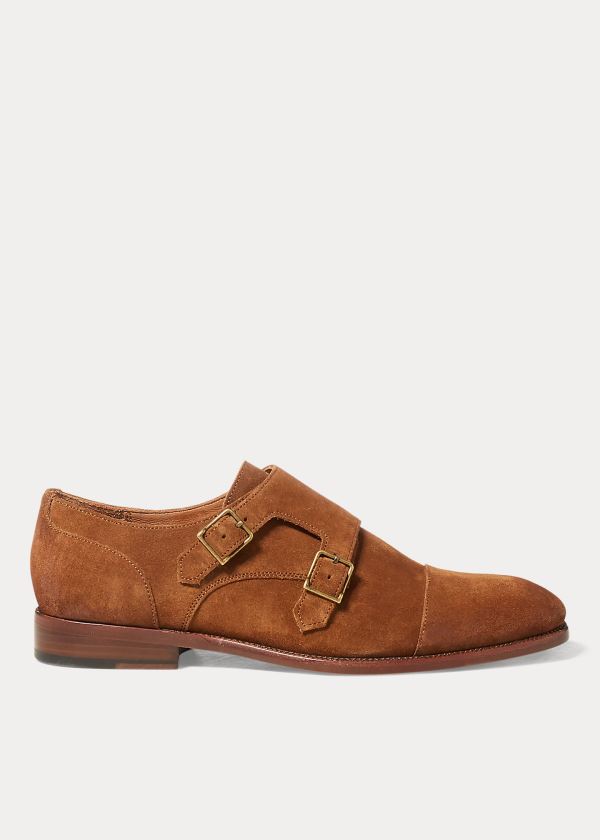 Zapatos Con Hebilla Polo Ralph Lauren Hombre Marrom - Ardenall Suede - XLPZF1295